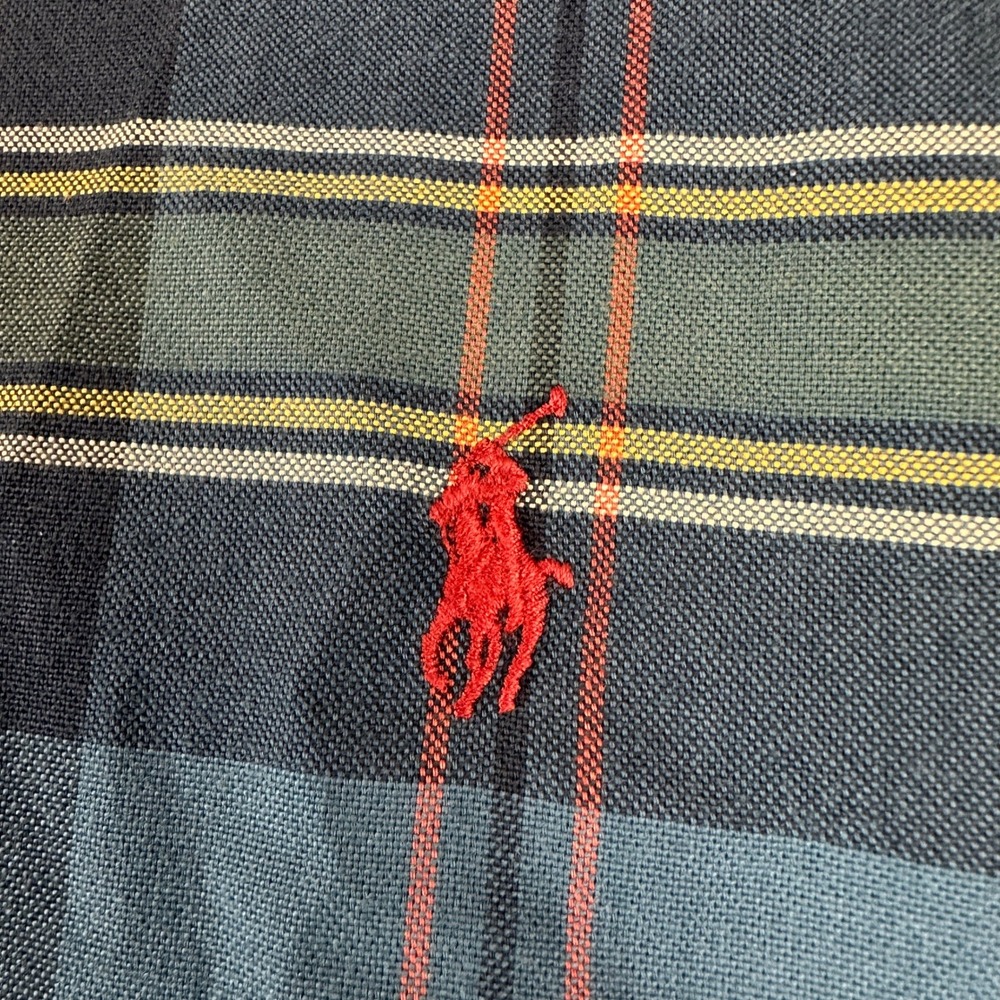Ralph Lauren Classic Fit Plaid Button Down Shirt 2XLT Tall Red Pony Logo - Picture 3 of 9